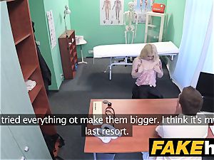 fake medical center Fit ash-blonde gargles sausage