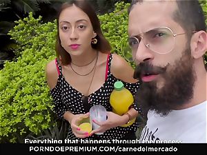 CARNE DEL MERCADO - appetizing Colombian slit banged rock hard