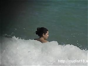 naturist beach flick luxurious cock-squeezing whores